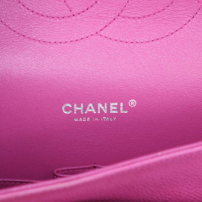 Chanel Pink Quilted Caviar Nubuck Maxi Classic Double Flap Bag