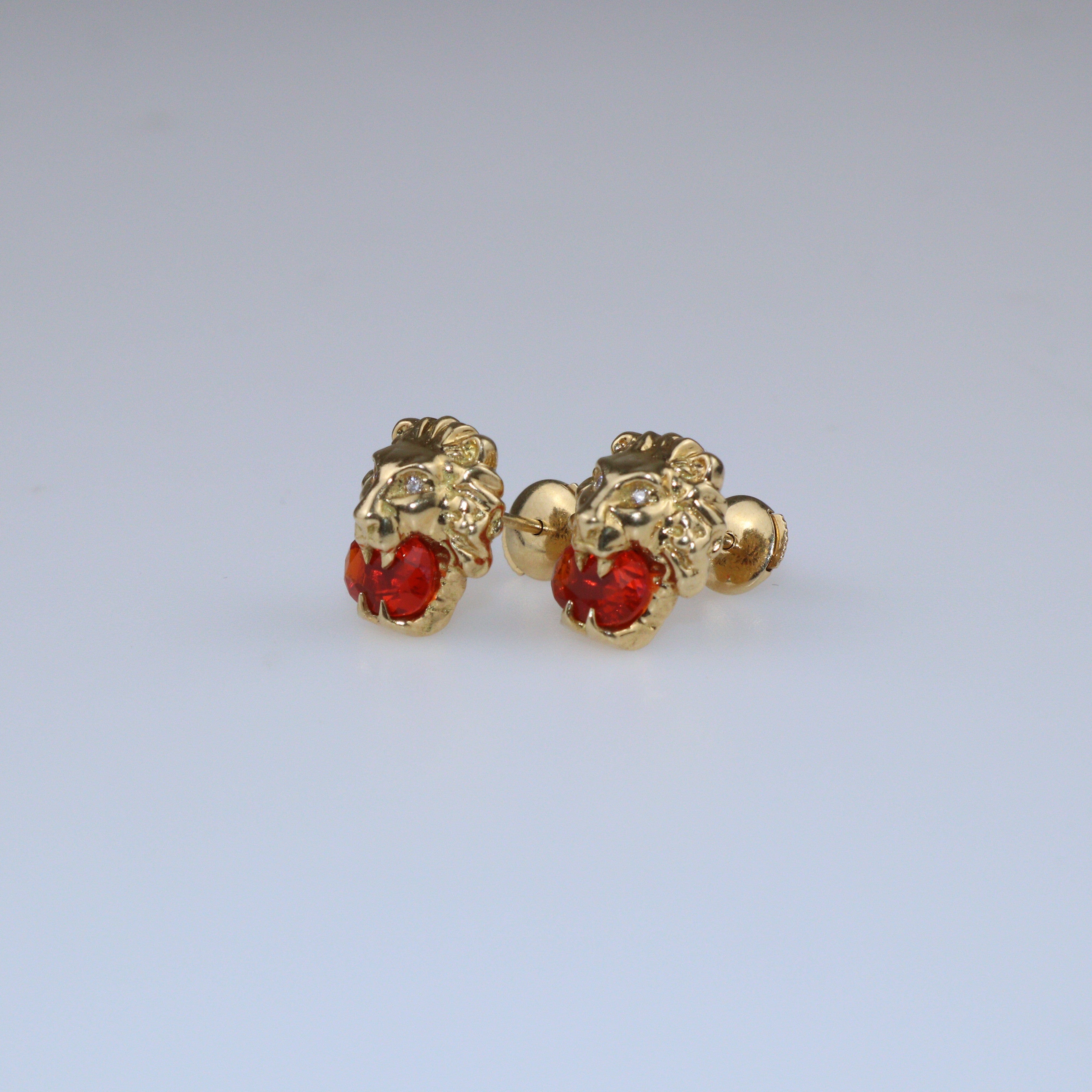 Gucci lion hot sale head earrings