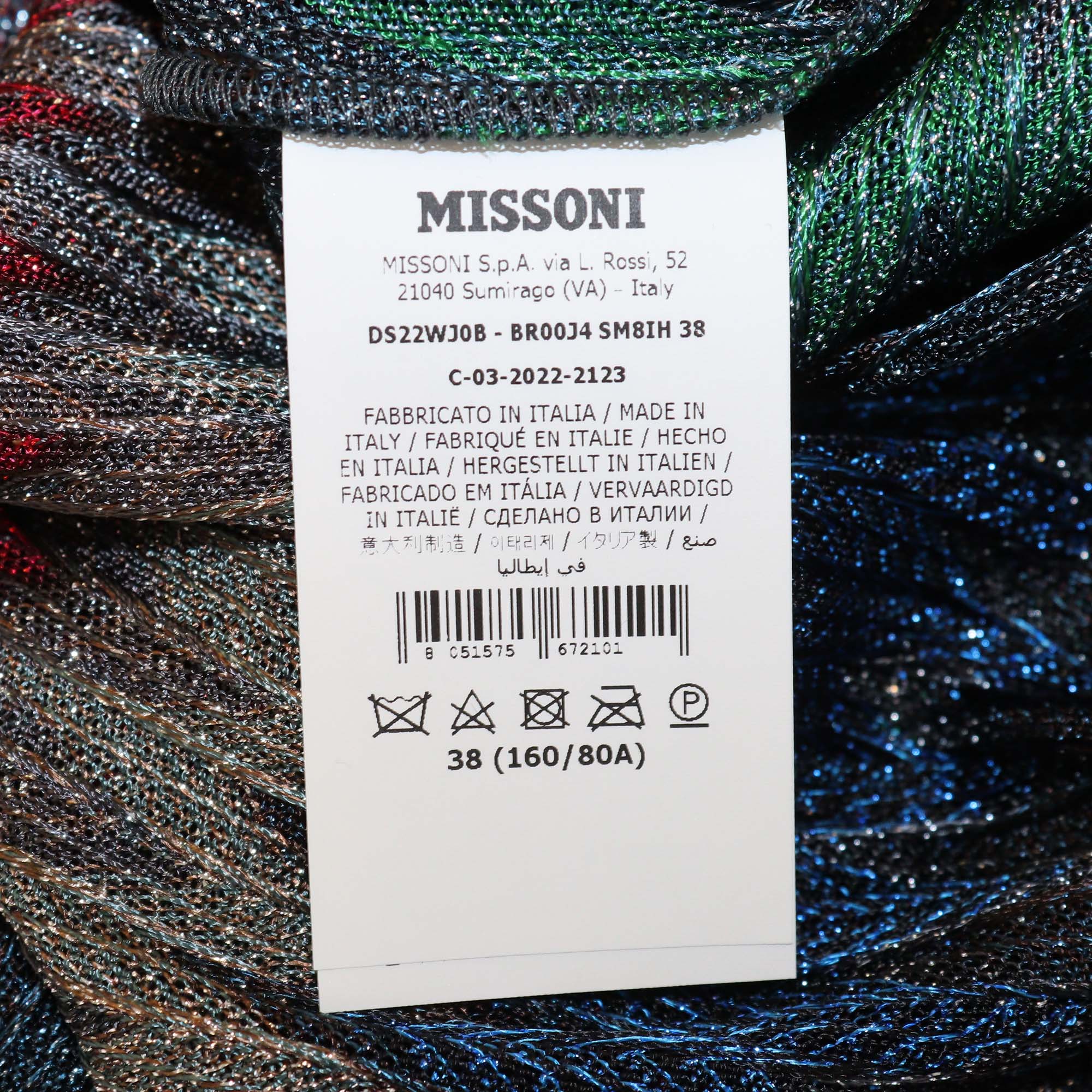 Missoni Multicolor Viscose Snake Pattern Long Sleeve Shirt