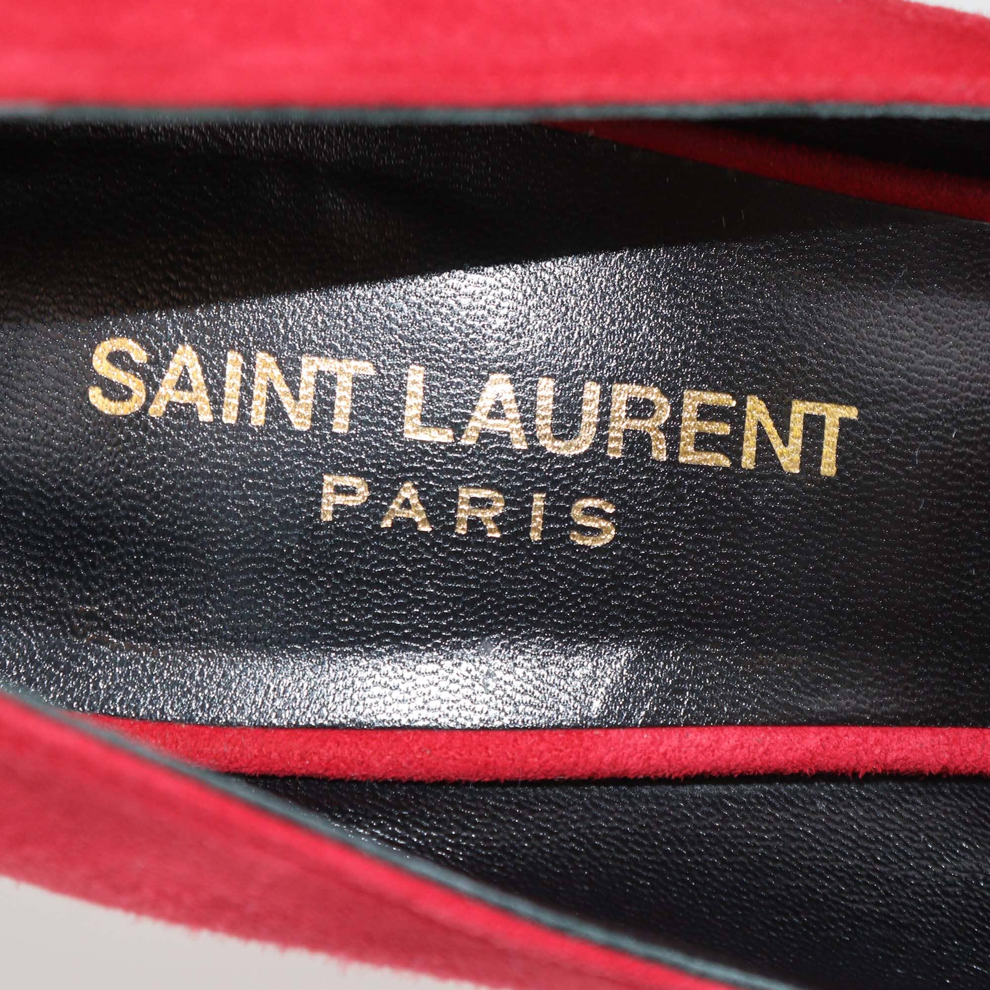 Saint Laurent Red Paris 105 Pointed Toe Pumps Womens Saint Laurent 