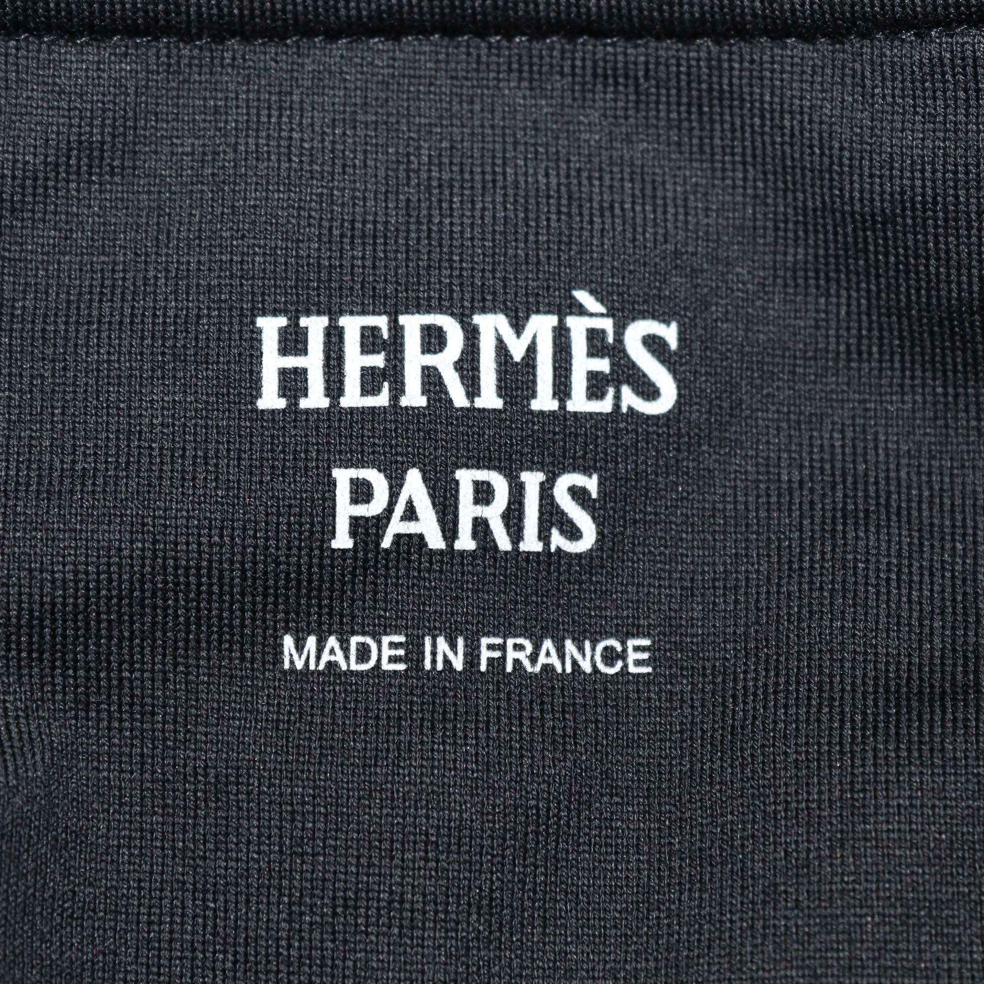 Hermes Black Cotton Cartouche Mors T-Shirt