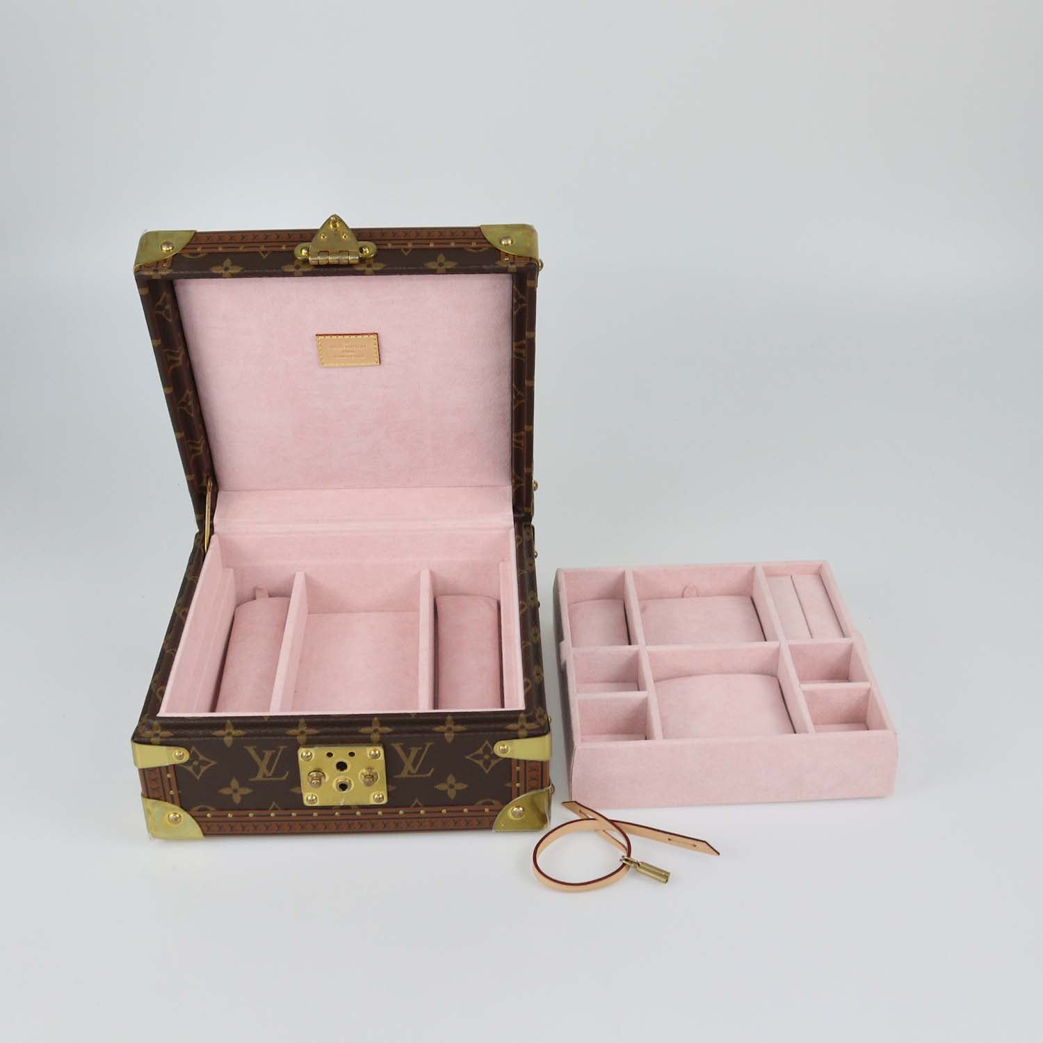 Louis Vuitton Rose Ballerine Monogram Canvas Coffret Joaillerie Box/Trunks