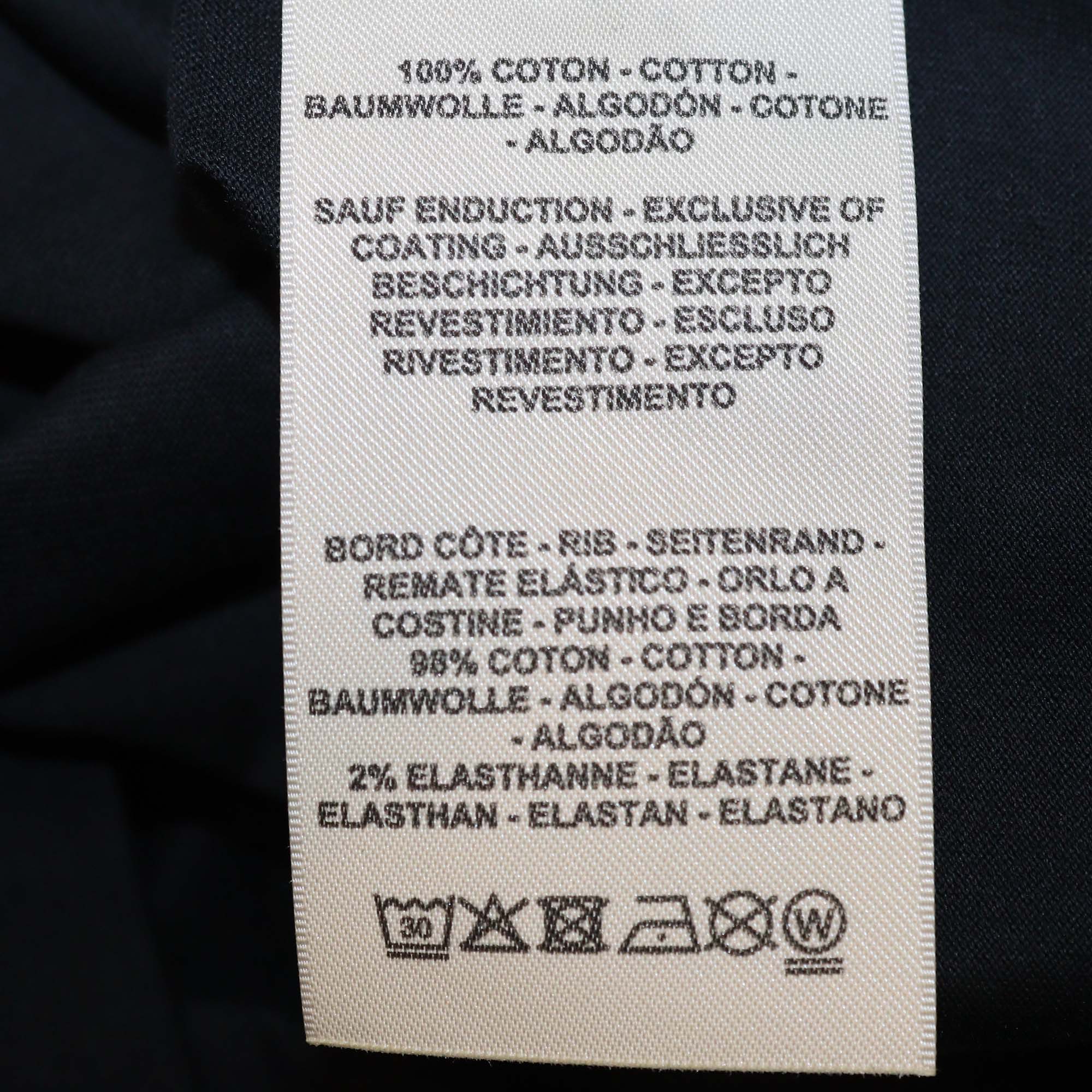 Hermes Black Cotton Cartouche Mors T-Shirt