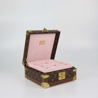 Louis Vuitton Rose Ballerine Monogram Canvas Coffret Joaillerie Box/Trunks