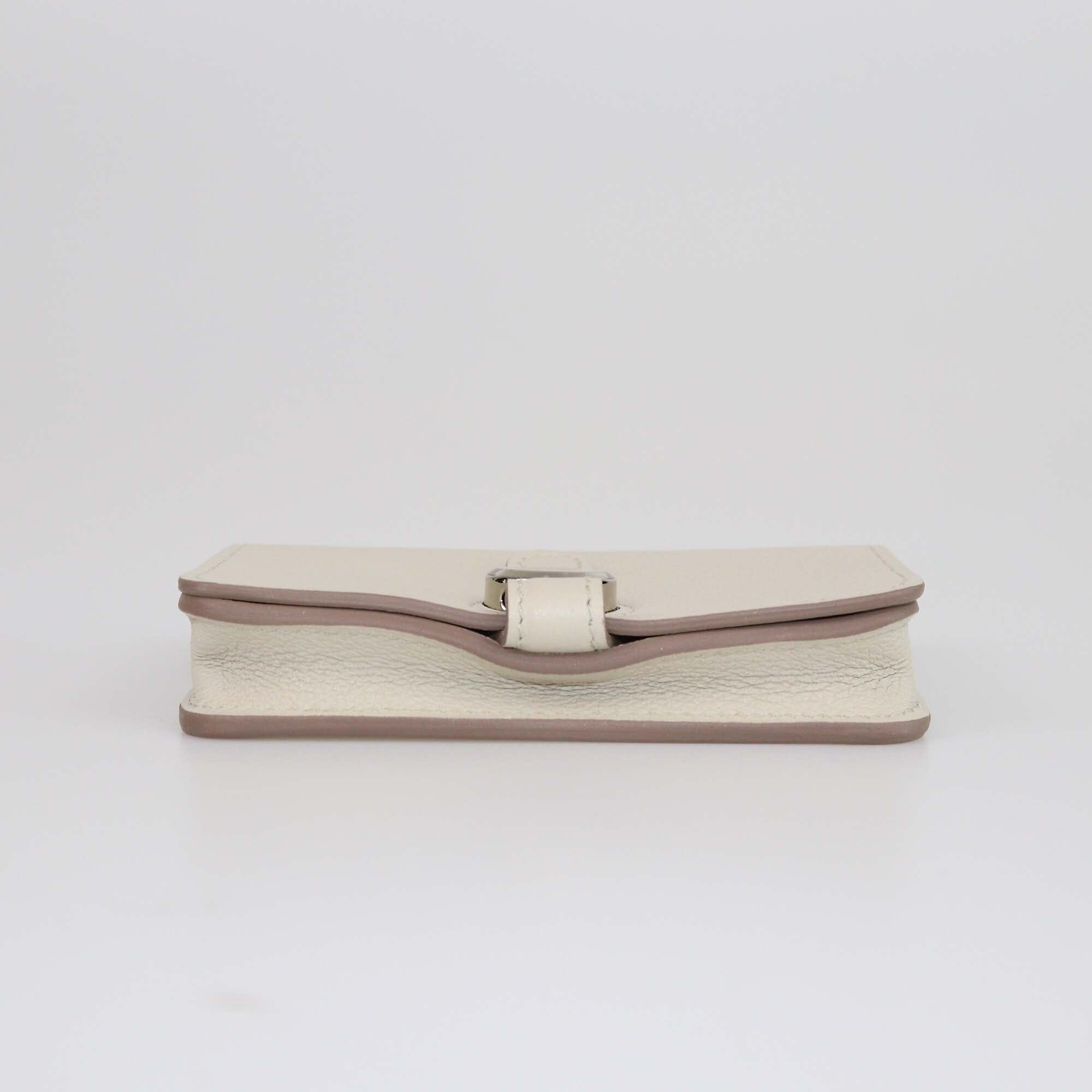 Hermes Pearl Grey Dogon Card Holder Womens Hermes 