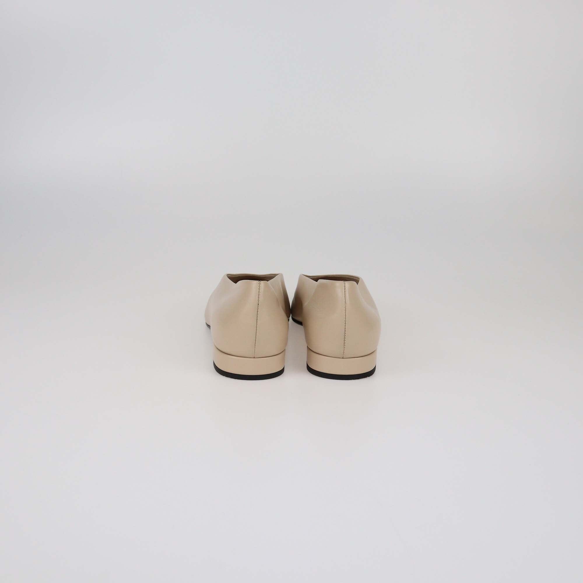 Loro Piana Natural Light Camel Rebecca Ballet Flats Womens Loro Piana 
