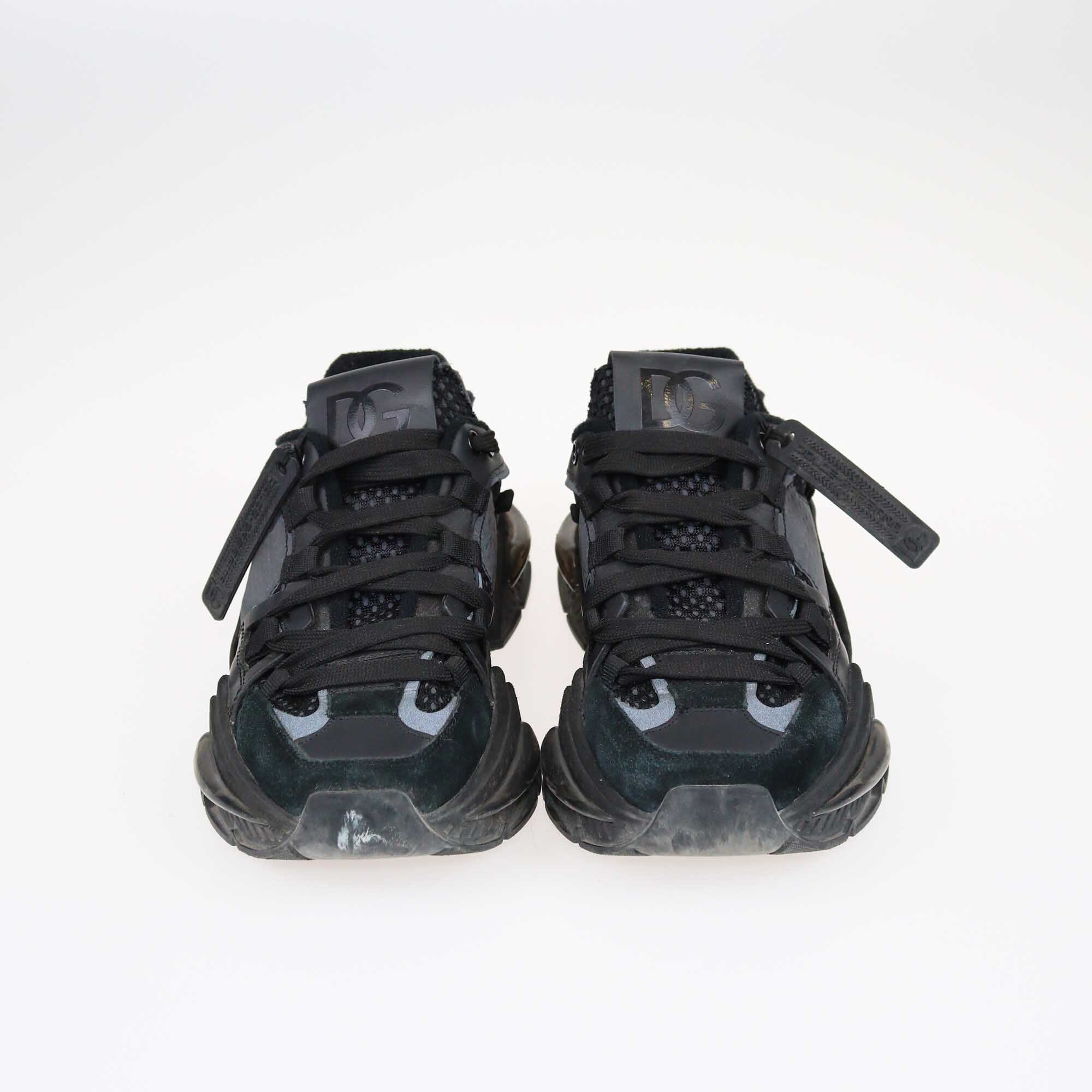 Dolce & Gabbana Black Airmaster Low Top Sneakers Shoes Dolce & Gabbana 