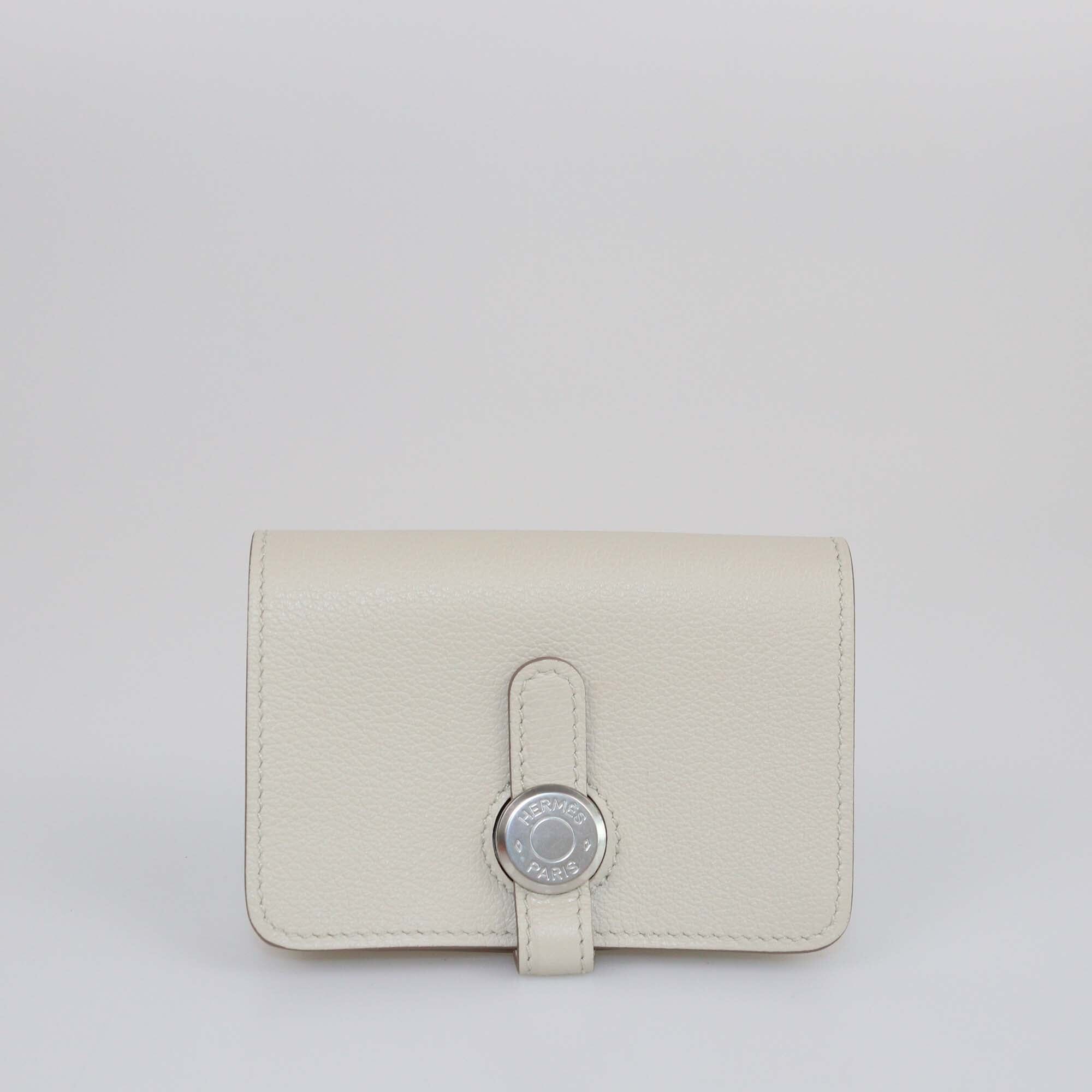 Hermes Pearl Grey Dogon Card Holder - Main Image