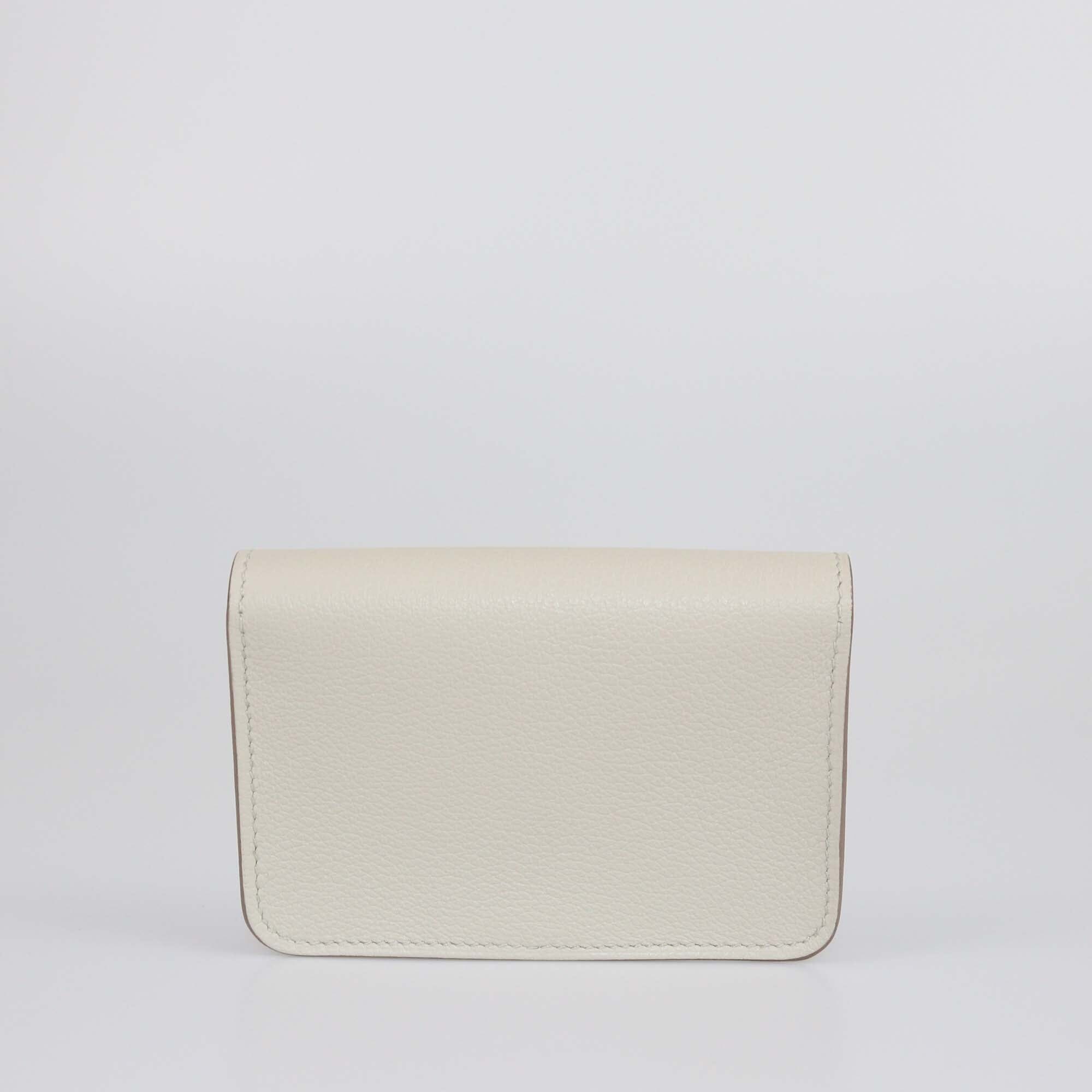 Hermes Pearl Grey Dogon Card Holder Womens Hermes 