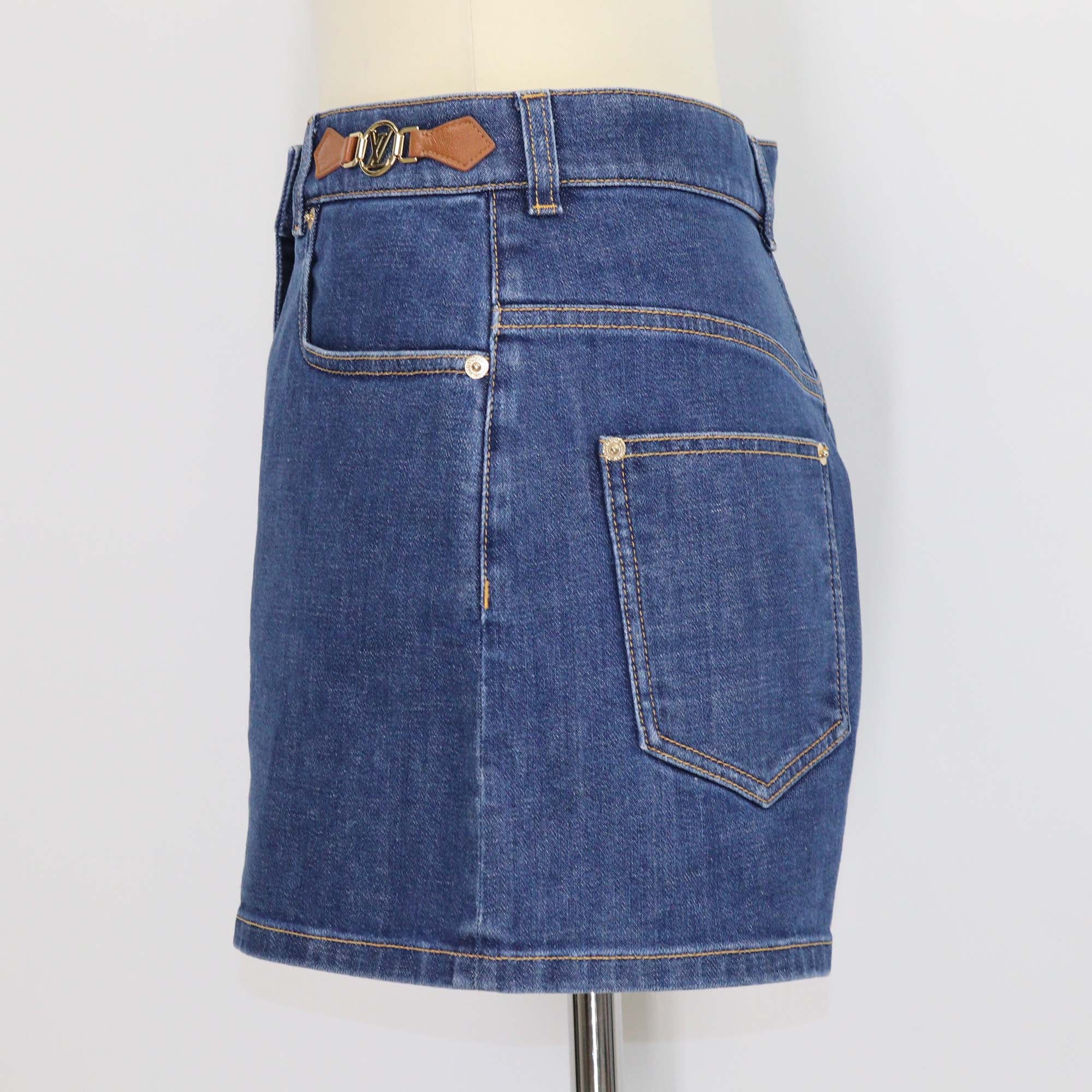 Louis Vuitton Blue Denim Mini Shorts