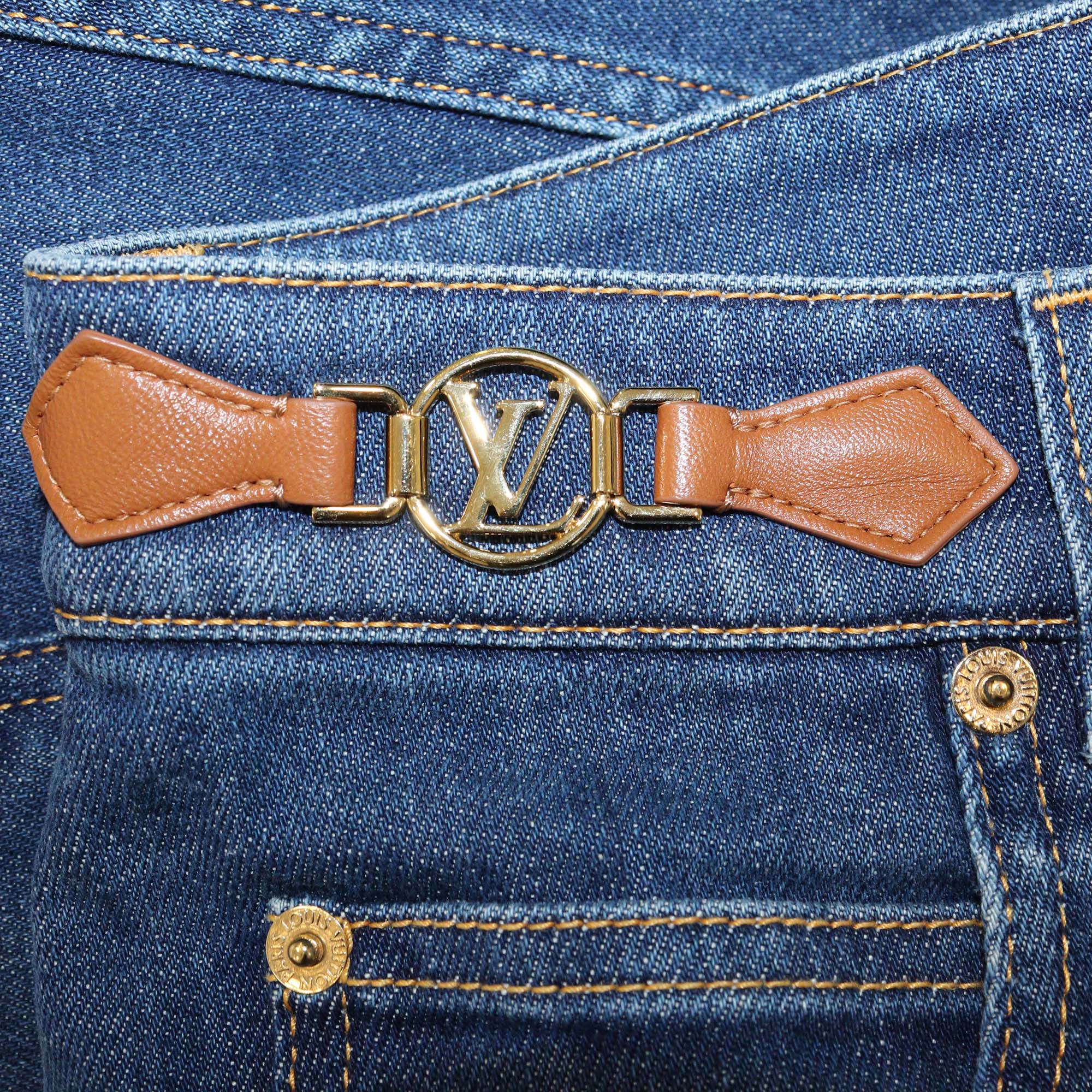 Louis Vuitton Blue Denim Mini Shorts