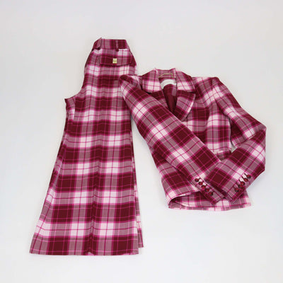 Zimmermann Multicolor Wool Blend Checked Single Breasted Blazer & Trouser Set