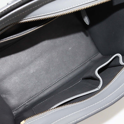 Celine Grey Leather Mini Luggage Tote