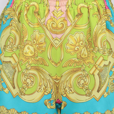 Versace Multicolor Polyester Medusa Renaissance Print Mini Short