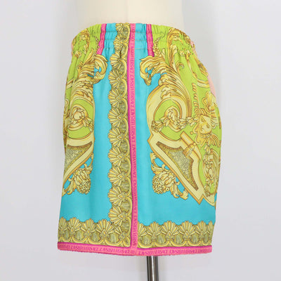 Versace Multicolor Polyester Medusa Renaissance Print Mini Short