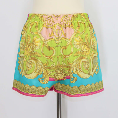Versace Multicolor Polyester Medusa Renaissance Print Mini Short