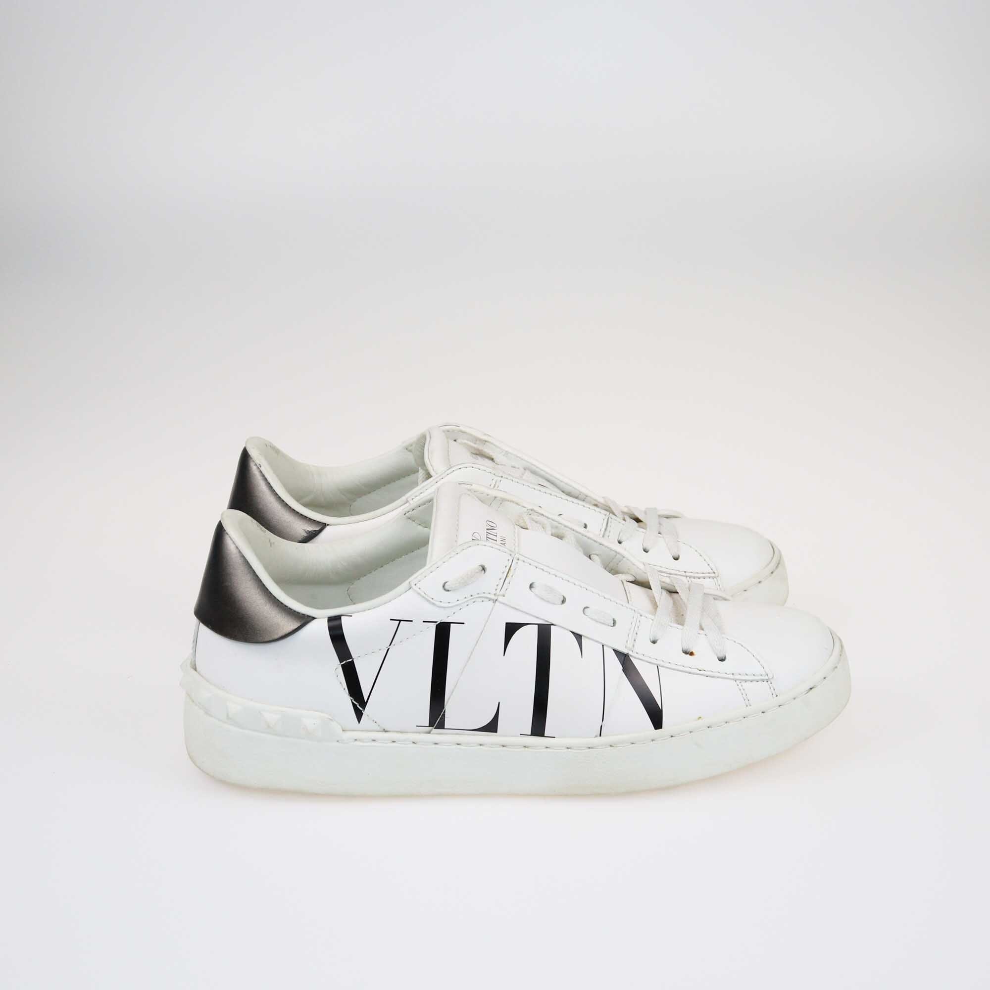 Valentino White/Metallic VLTN Low Top Sneakers Shoes Valentino 