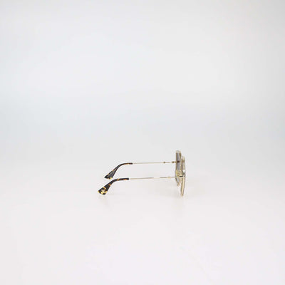 Gucci Gold,Black Gradient Oversized Sunglasses