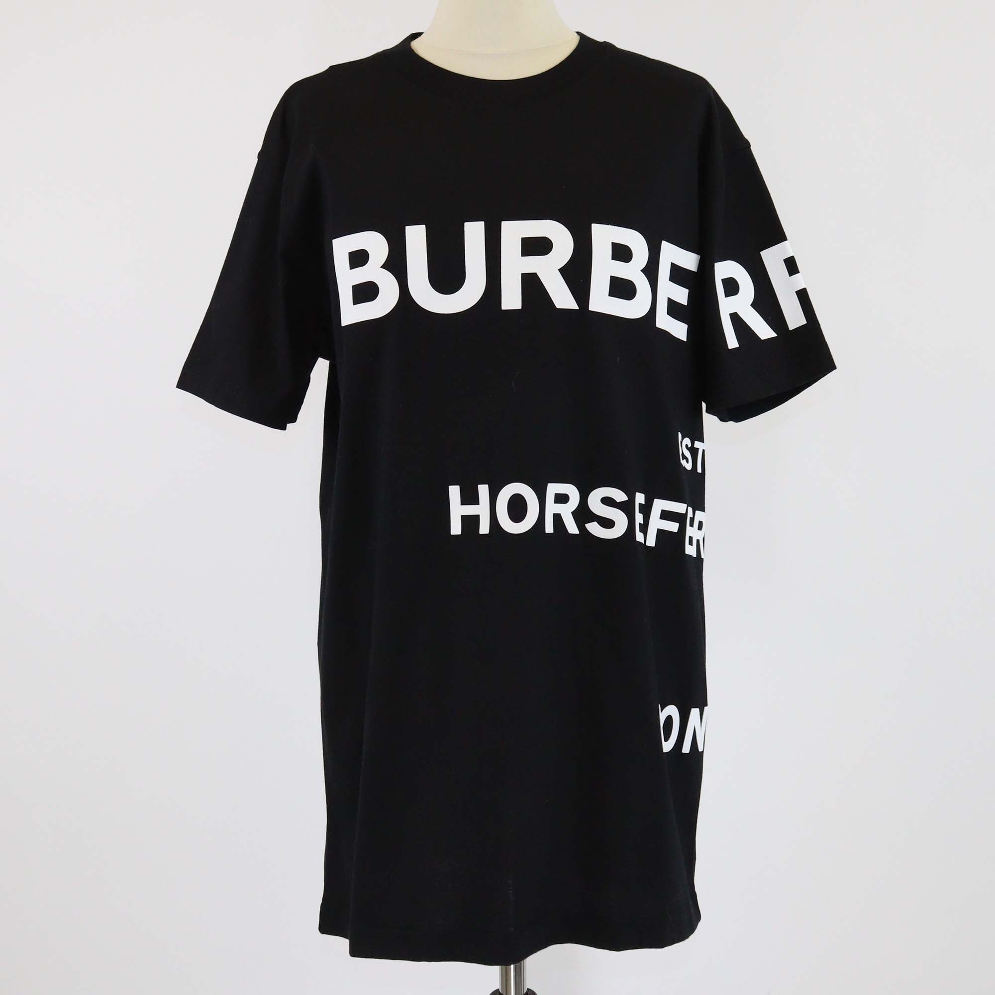 Burberry Black/White Cotton Horseferry Print XL T-Shirt