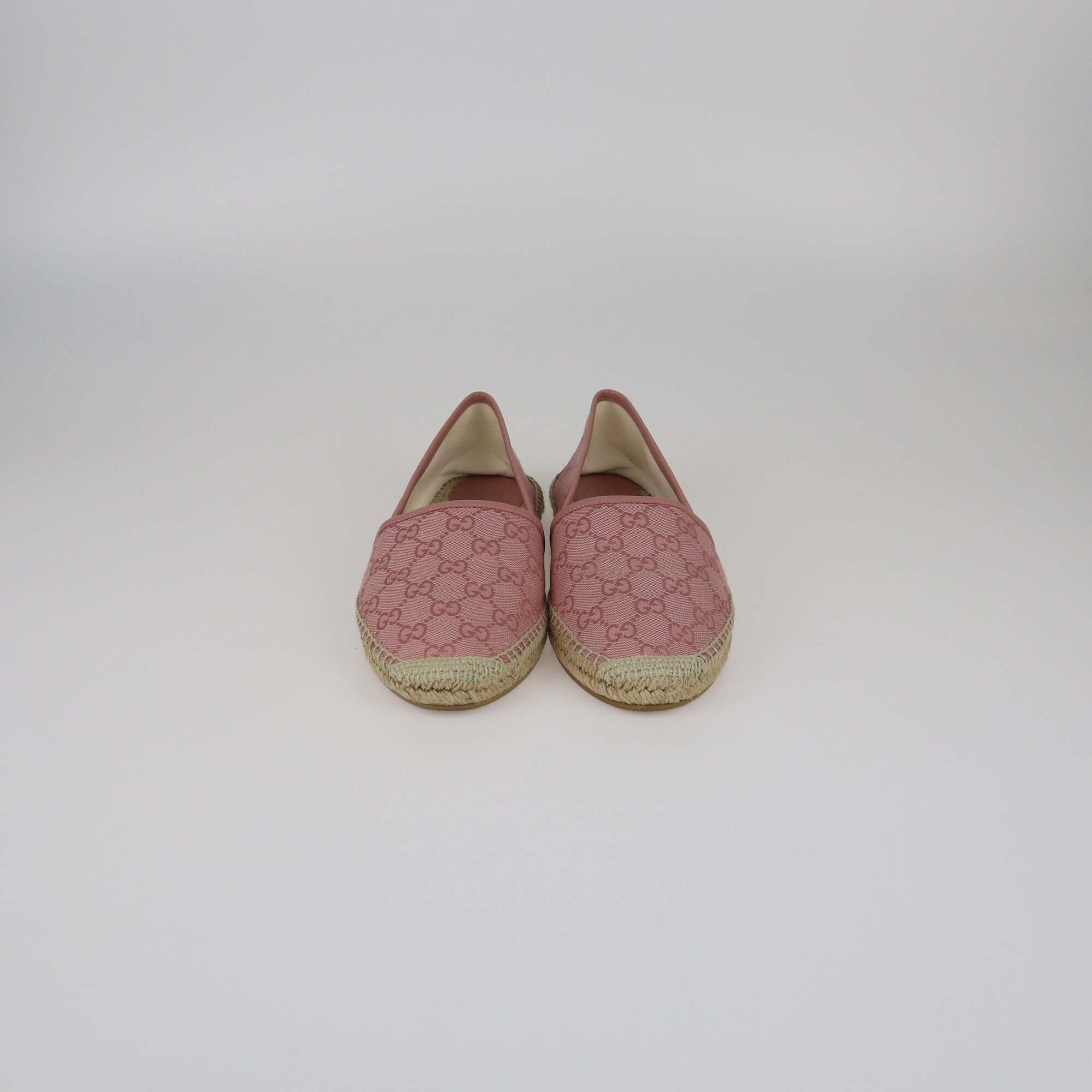Gucci Pink GG Espadrille Flats