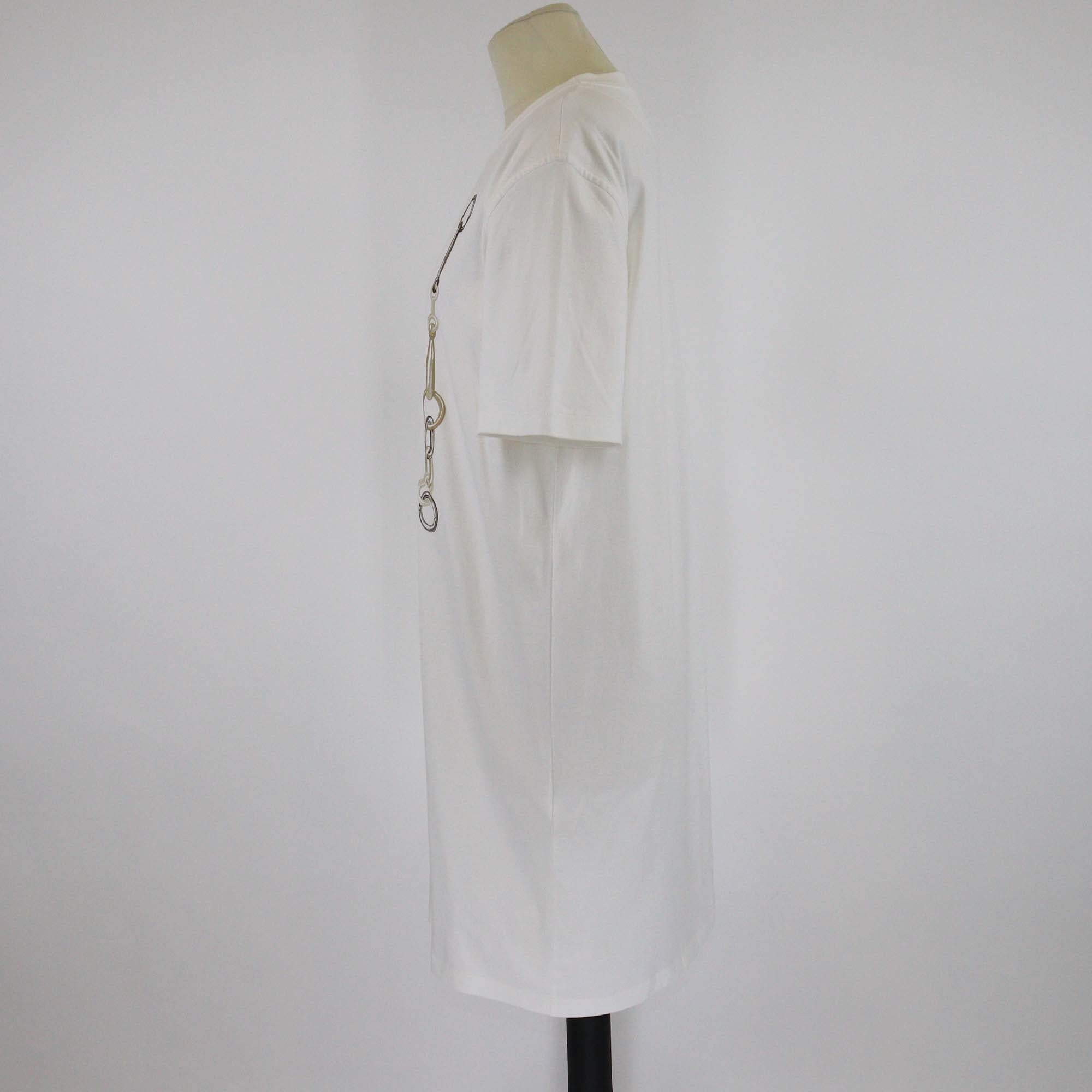 Hermes Blanc Casse Cotton Effet Kaleidoscope T-Shirt Dress