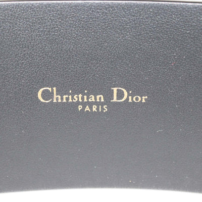 Christian Dior Black Leather DiorQuake Buckle Belt