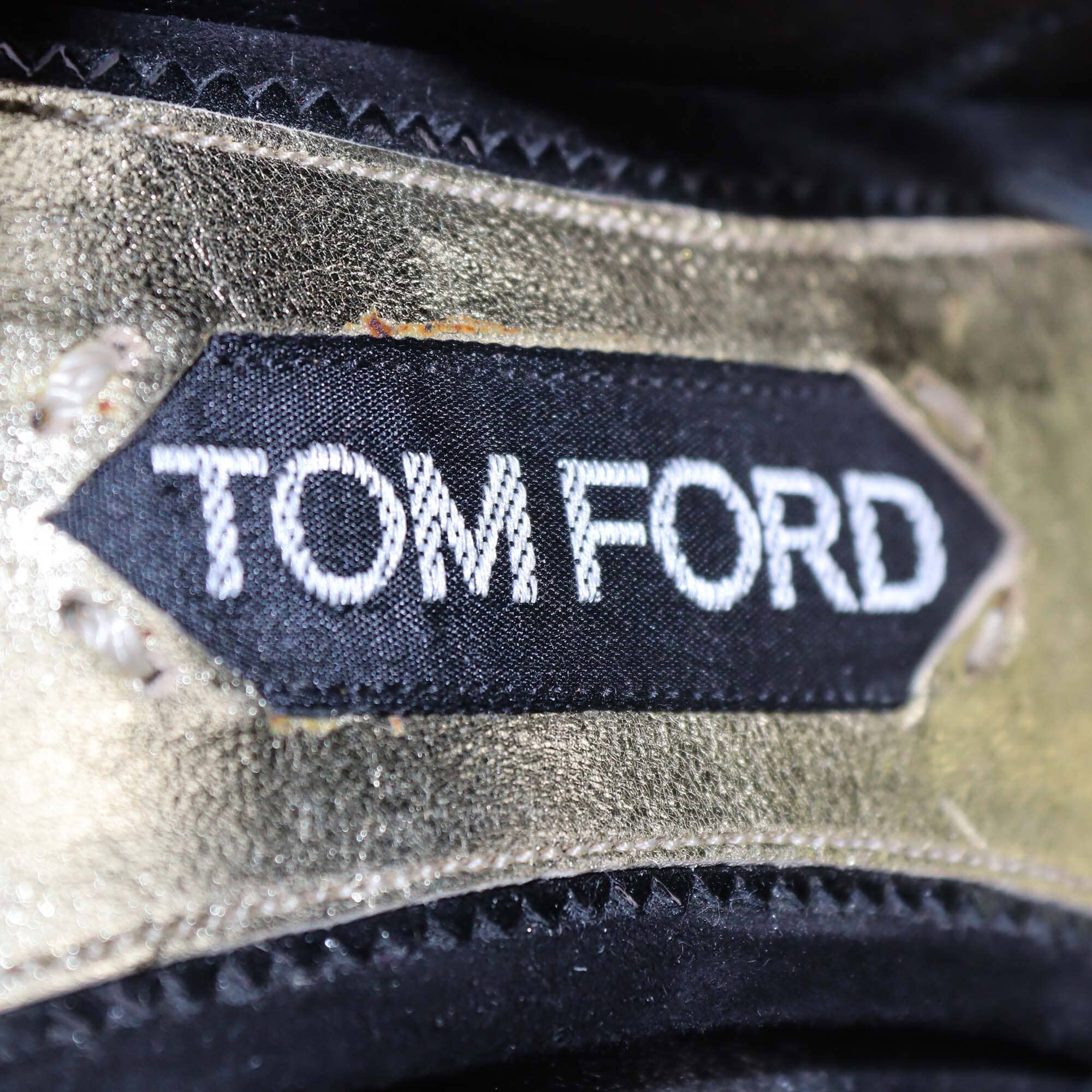 Tom Ford Black Cut Out Peep Toe Ankle Sandals Womens Tom Ford 
