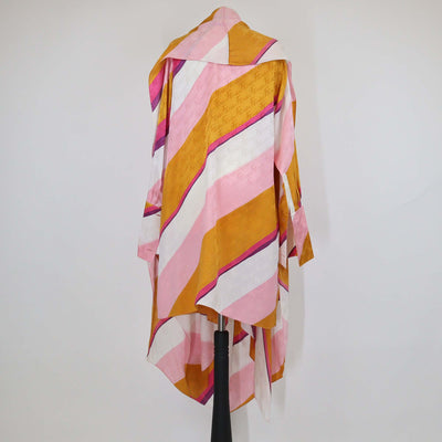 Fendi Multicolor Silk Monogram Logo Print Short Dress