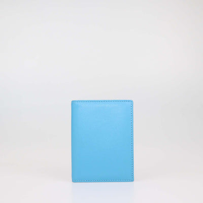 Comme des Garcons Light Blue Leather Classic Bifold Wallet