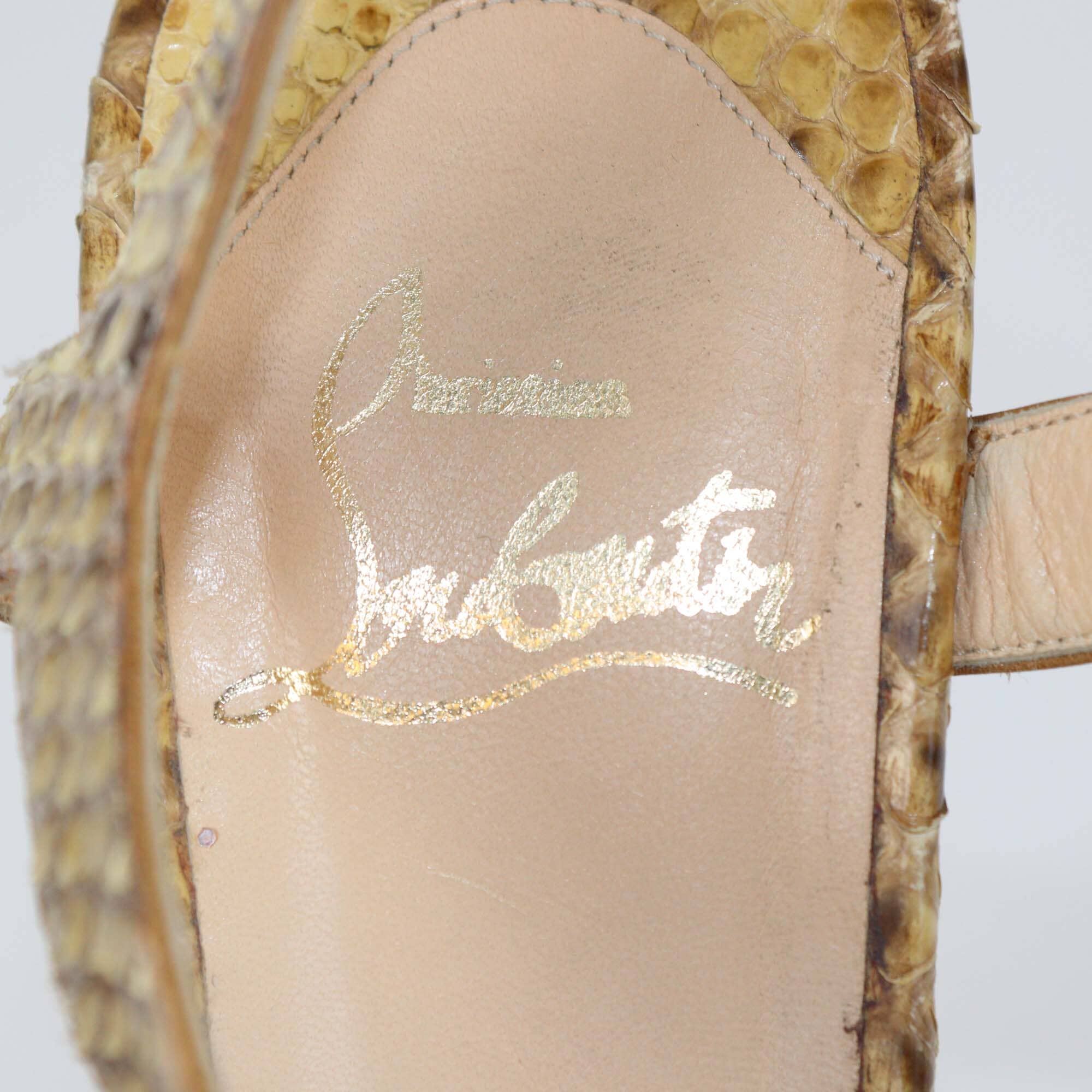 Christian Louboutin Beige Amelissa Platform Sandals Womens Christian Louboutin 