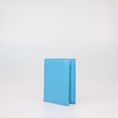 Comme des Garcons Light Blue Leather Classic Bifold Wallet