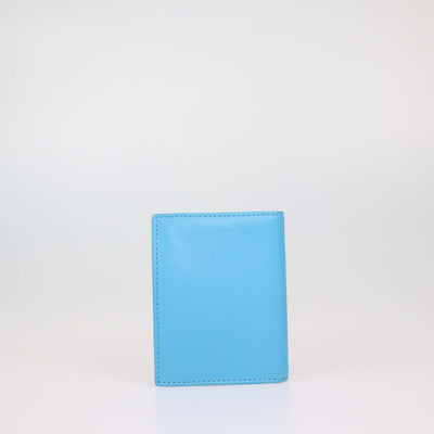 Comme des Garcons Light Blue Leather Classic Bifold Wallet