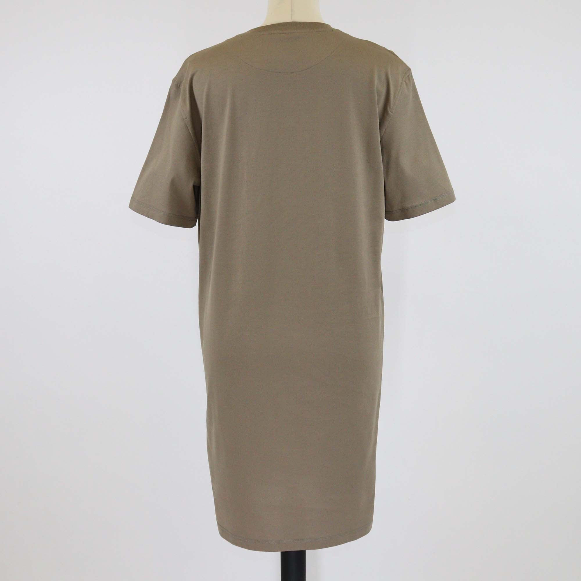 Hermes Gris Etoupe Cotton Effet Kaleidoscope T-Shirt Dress