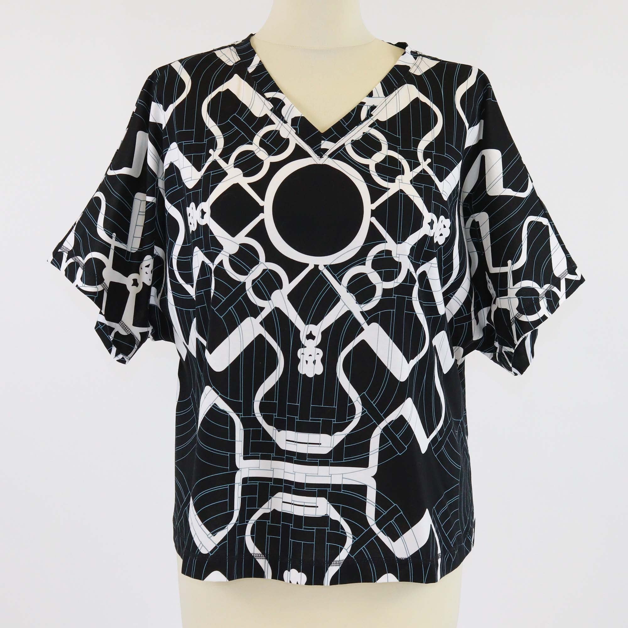 Hermes Black/White Cotton Mors a Jouets Detoure Tattoo T-Shirt