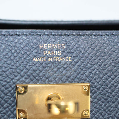 Hermes Indigo Epsom Leather Kelly Classique To Go Wallet