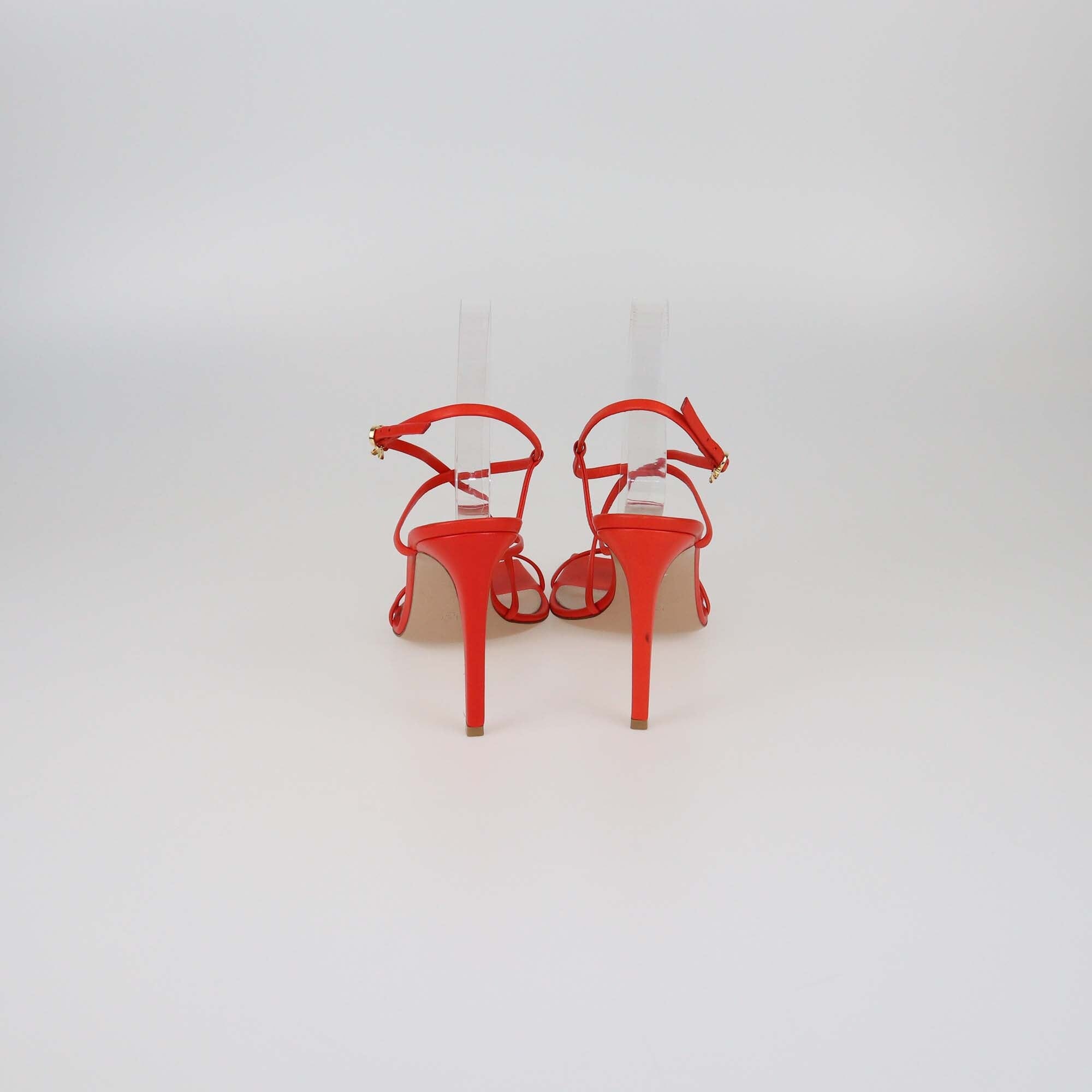 Gianvito Rossi Poppy Red Manilla Sandals Womens Gianvito Rossi 