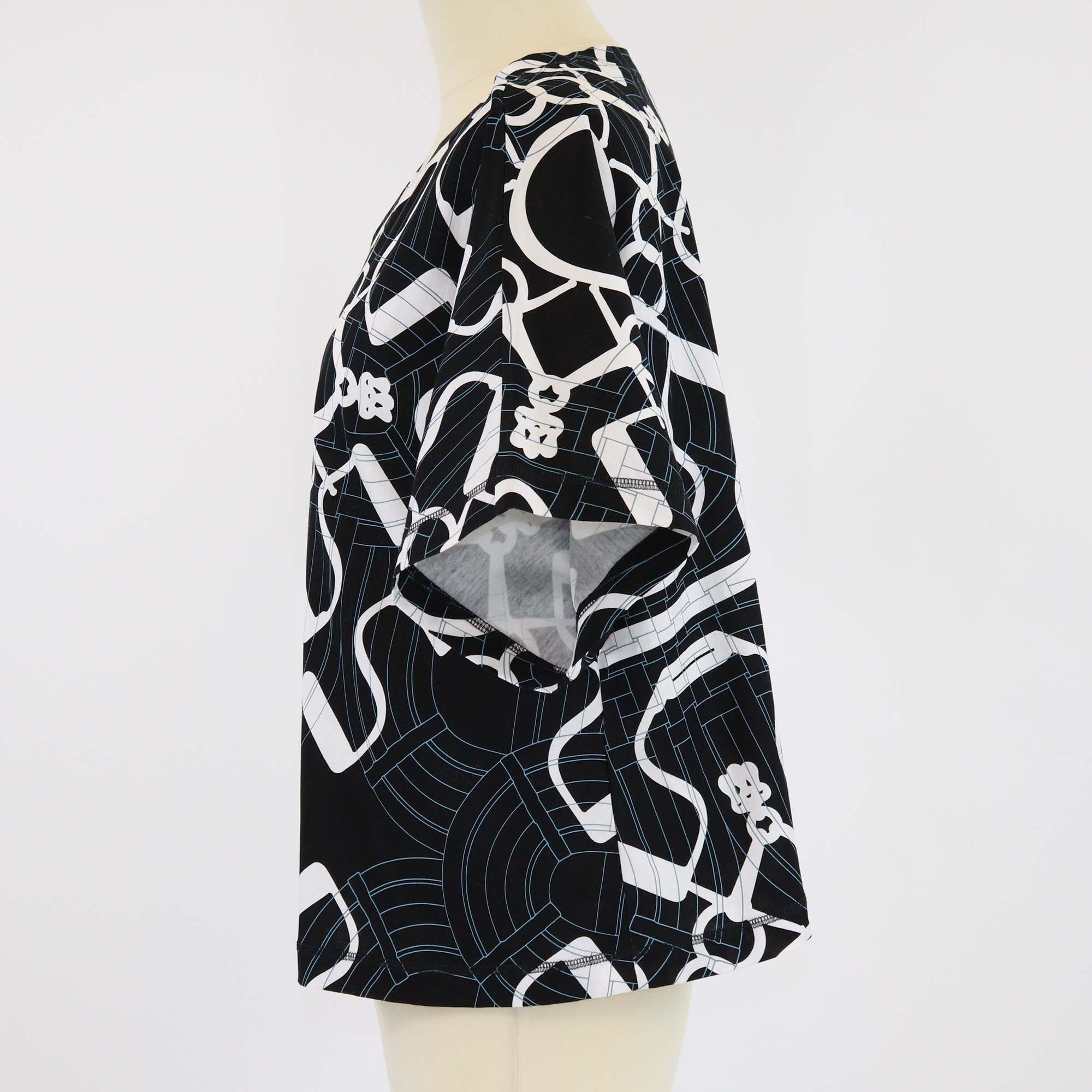 Hermes Black/White Cotton Mors a Jouets Detoure Tattoo T-Shirt