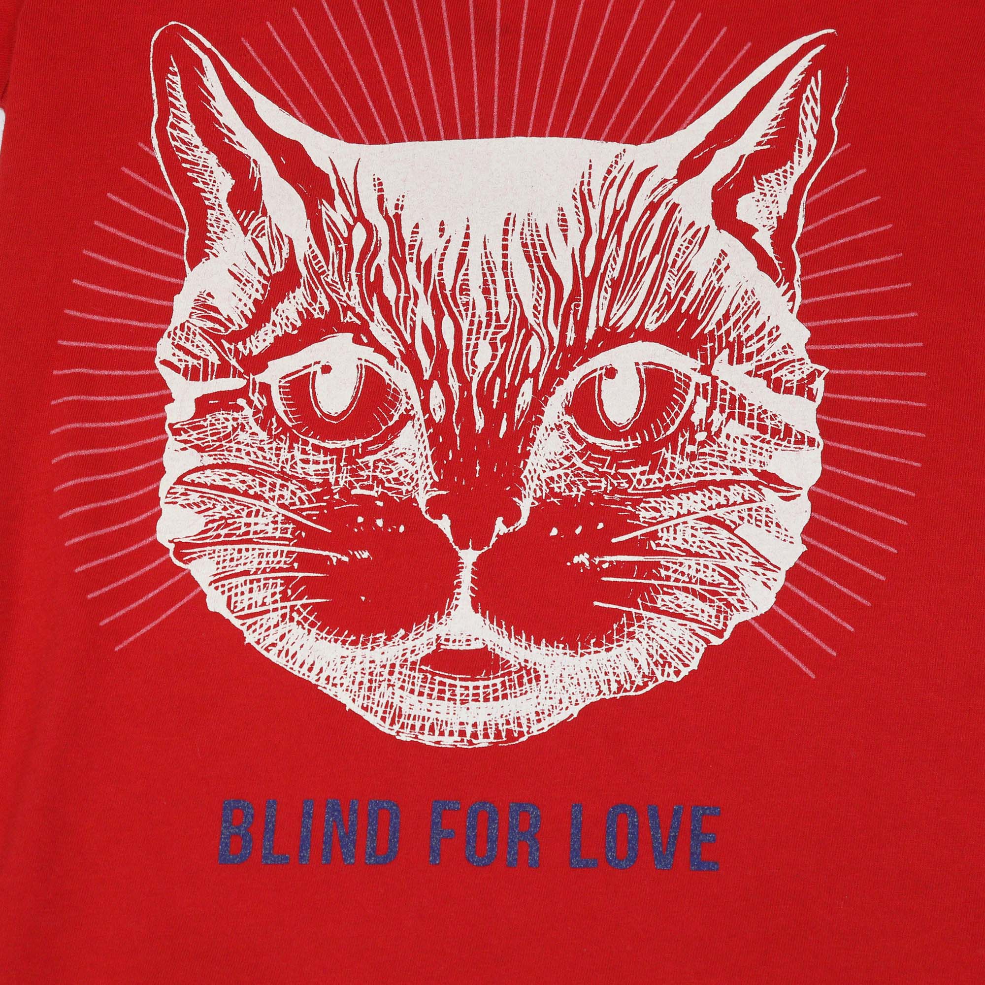 Gucci Kids Red Black Cat Printed Cotton T-Shirt
