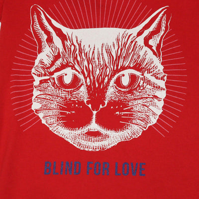 Gucci Kids Red Black Cat Printed Cotton T-Shirt