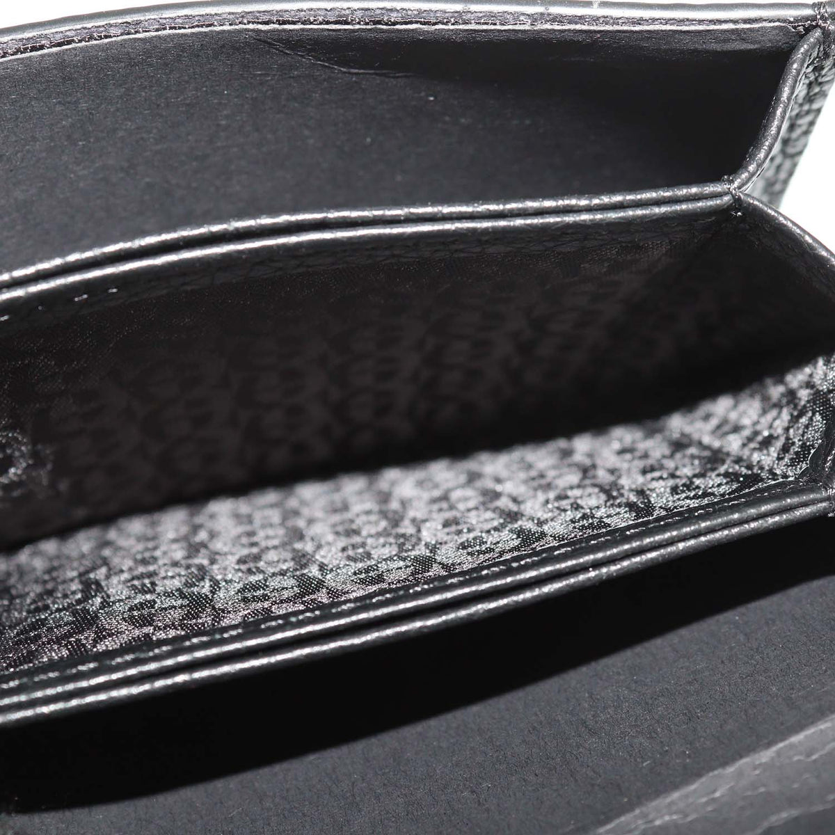 Aigner Black Leather Delia Card Holder