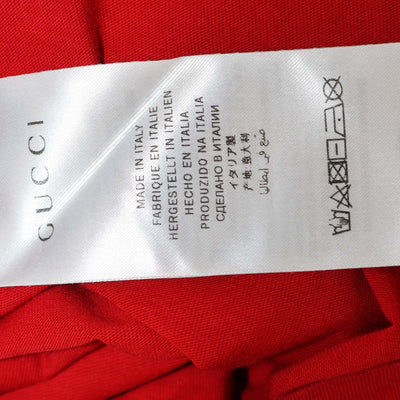 Gucci Kids Red Black Cat Printed Cotton T-Shirt