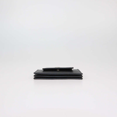 Aigner Black Leather Delia Card Holder