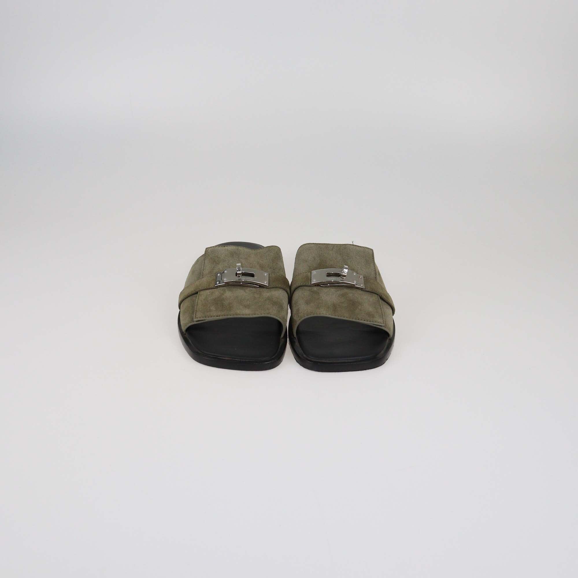 Hermes Vert Toundra Gabriel Sandals Mens Hermes 