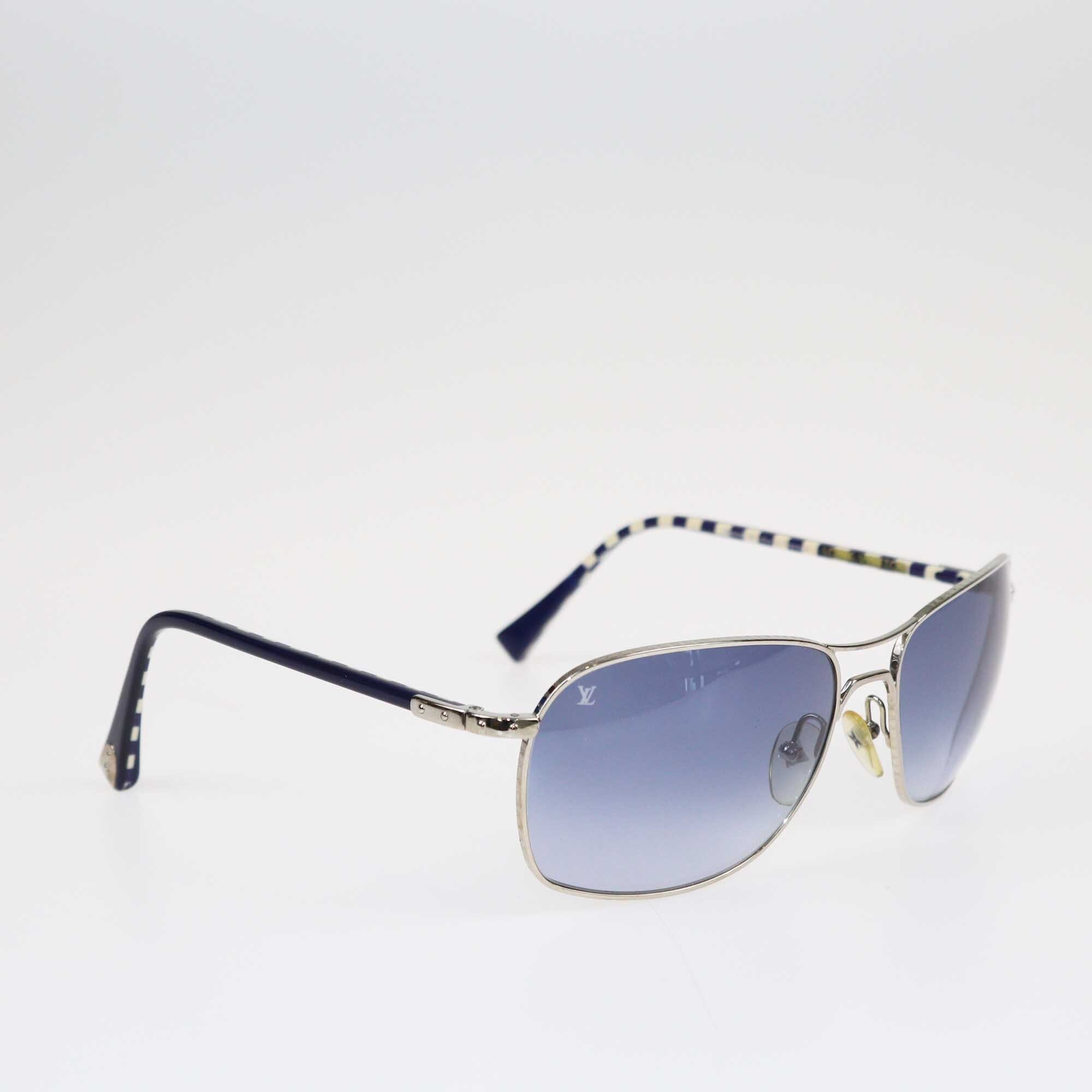 Louis Vuitton Blue Damier Gradient Conspiration Sunglasses Accessories Louis Vuitton 