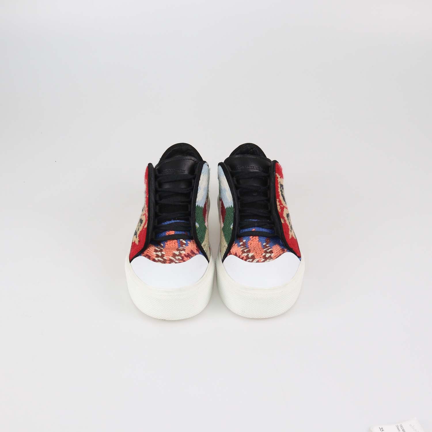 Alexander McQueen Multicolor Tapestry Fabric Low Top Sneakers