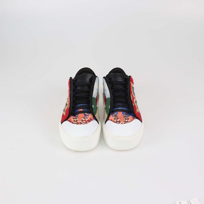 Alexander McQueen Multicolor Tapestry Fabric Low Top Sneakers