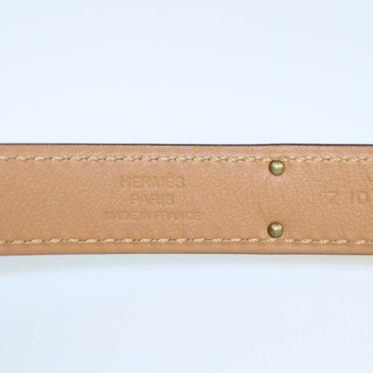 Hermes White Epsom Leather Kelly 18 Adjustable Belt