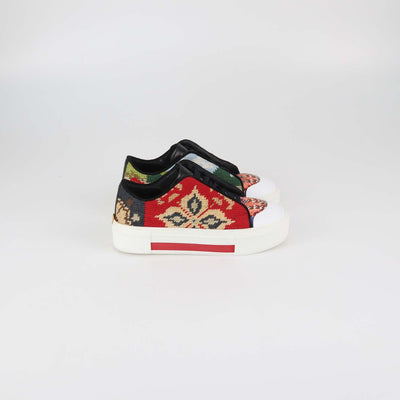 Alexander McQueen Multicolor Tapestry Fabric Low Top Sneakers