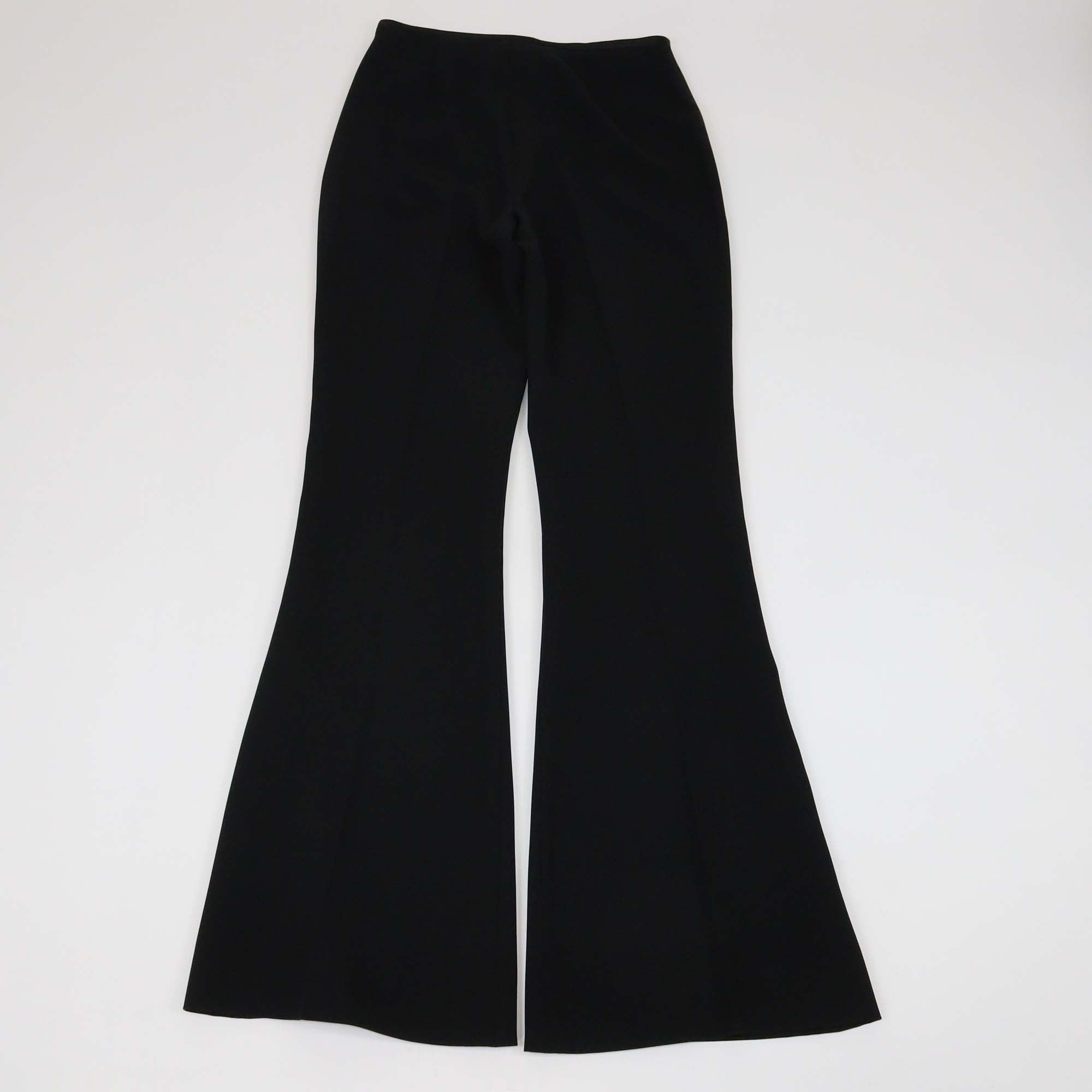 Miu Miu Black Fabric Blend Bow Detail Flare Trousers