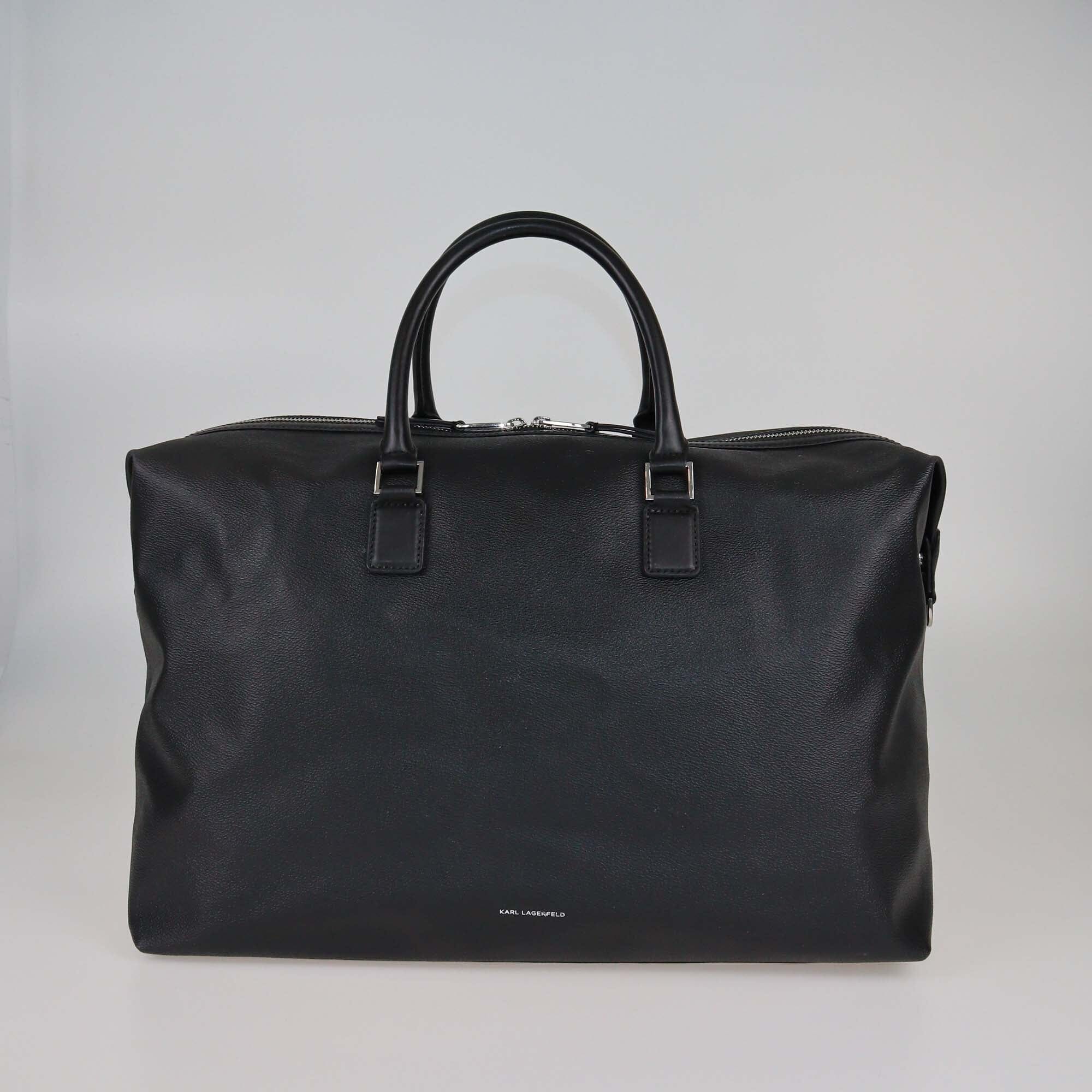 Karl Lagerfeld Black Rue St-Guillaume Weekender Duffle Bag Womens Karl Lagerfeld 
